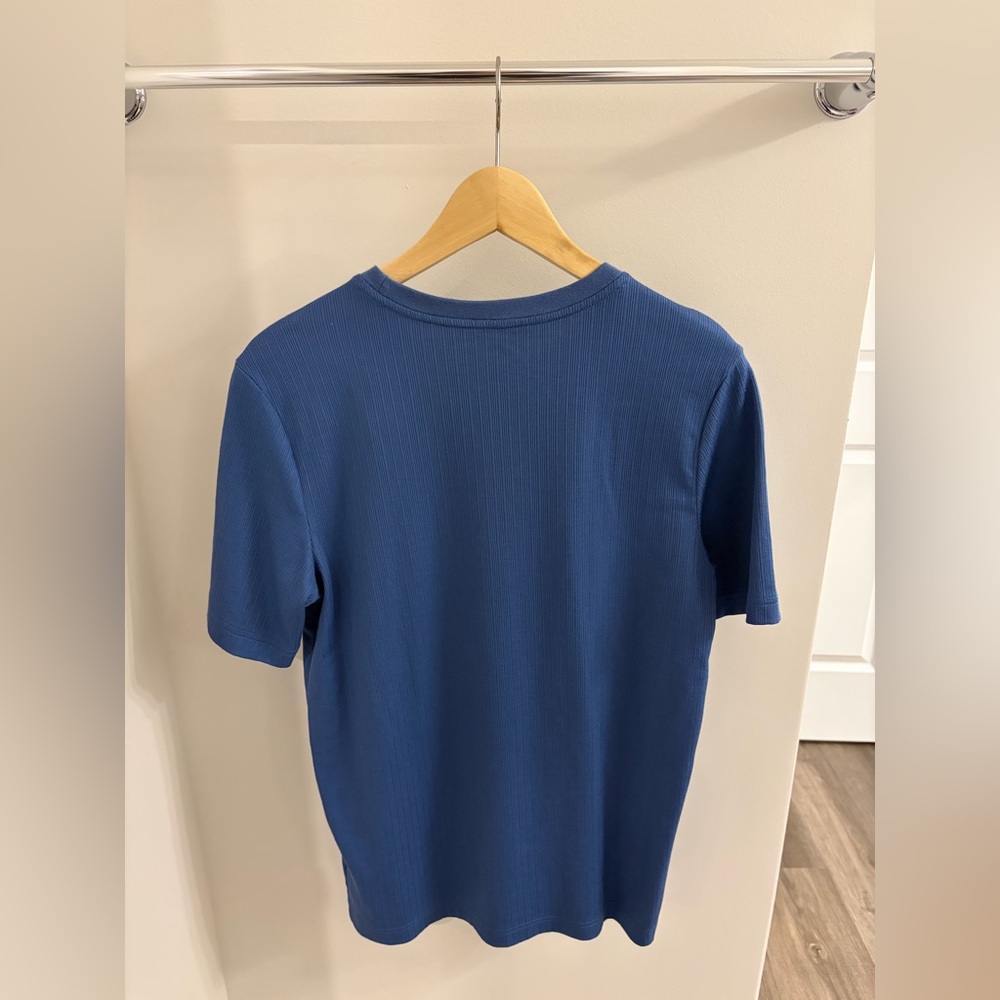 Blue Ribbed Tee - Picture 2 of 2